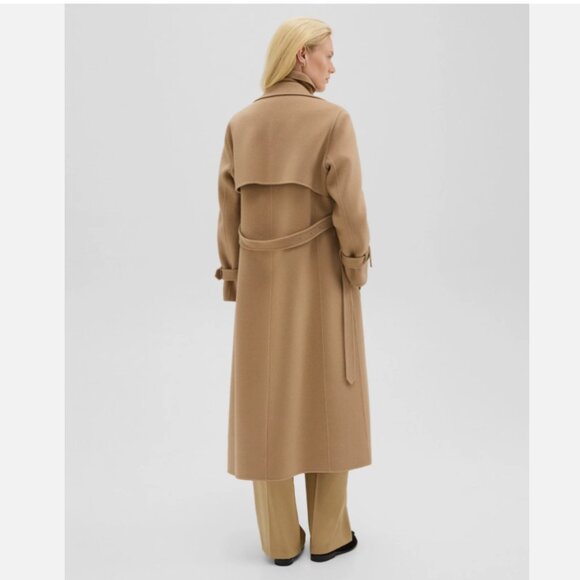 Theory Relaxed Trench Coat in Double-Face Wool-Cashmere - Picture 9 of 9